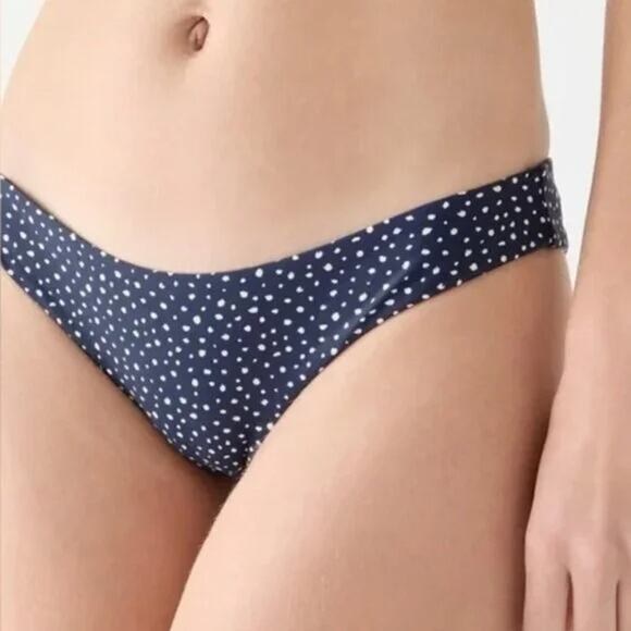 NWT J. Crew Christie Hipster Tiny Dot Bikini Swim Bottom XXL Navy Blue #3103 - Picture 2 of 15